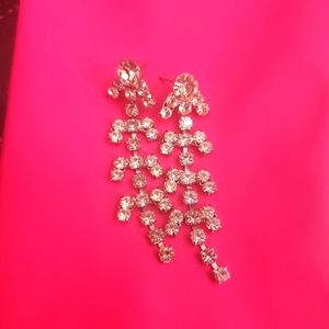 Rhinestone Vintage 80s Earrings